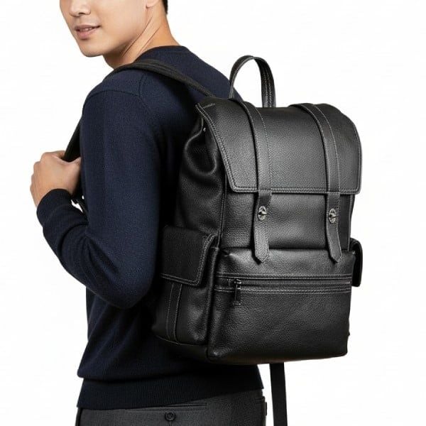 Balo Da Công Sở Đựng Laptop Đa Chức Năng TUDA BPL391